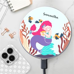 Personalized Mermaid Name Wireless Fast Charger - Wireless Fast Charger(White)