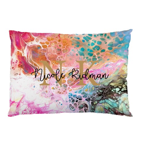 Personalized Initial Name Marble Pillow Case By Joe Front