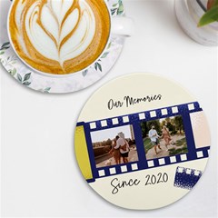 Personalized Film Photo Name Round Tile Coaster - UV Print Round Tile Coaster