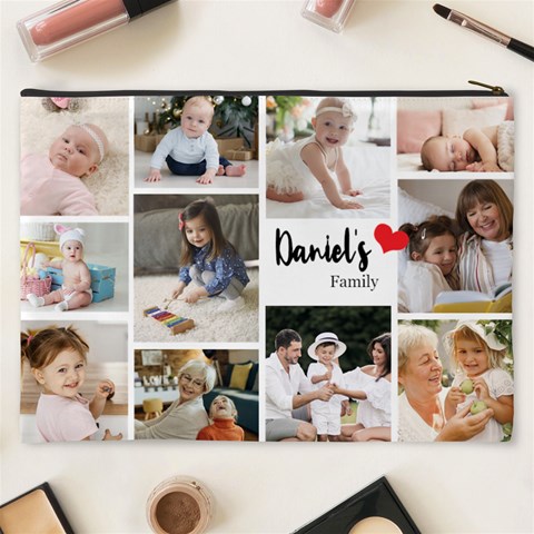 Personalized Photo Family Name Any Text Cosmetic Bag By Joe Back