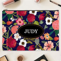 Personalized Floral Name Cosmetic Bag