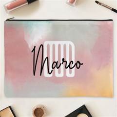 Personalized Watercolor Initial Name Cosmetic Bag