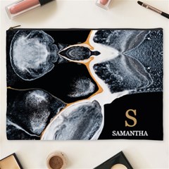 Personalized Initial Name Marble Cosmetic Bag