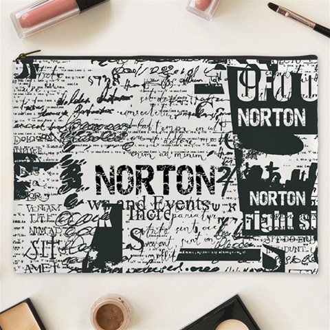 Personalized Newspaper Name Cosmetic Bag By Joe Front