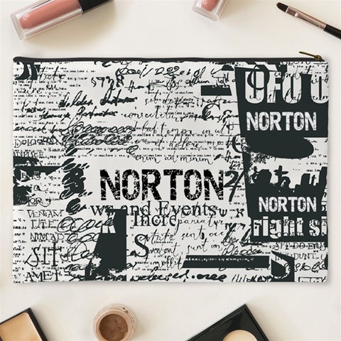 Personalized Newspaper Name Cosmetic Bag By Joe Back