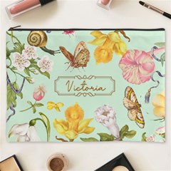 Personalized Floral Name Cosmetic Bag