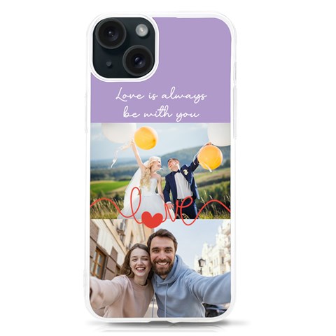 Personalized Love Line Two Photo Uv Print Case By Katy Front