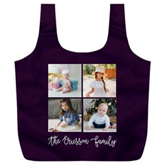 Personalized 4 Photo Family Name Any Text Recycle Bag - Full Print Recycle Bag (XXXL) Personalized 4 Photo Family Name Any Text Recycle Bag - Full Print Recycle Bag (XXXL)