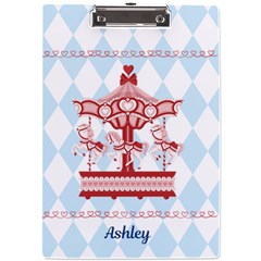 Personalized Carousel Name A4 Acrylic Clipboard