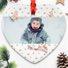 Personalized Baby Toy Photo Name Heart Ornament (Two Sides) Personalized Baby Toy Photo Name Heart Ornament (Two Sides)