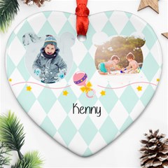 Personalized Baby Item Photo Name Heart Ornament (Two Sides) Personalized Baby Item Photo Name Heart Ornament (Two Sides)