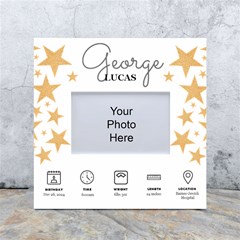 Personalized New Born Baby Star In White Box Photo Frame