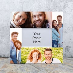 Personalized 4 Photo White Box Photo Frame