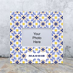 Personalized Traditional Tiles Pattern Any Text Name Box Photo Frame - White Box Photo Frame 4 x 6 Personalized Traditional Tiles Pattern Any Text Name Box Photo Frame - White Box Photo Frame 4 x 6