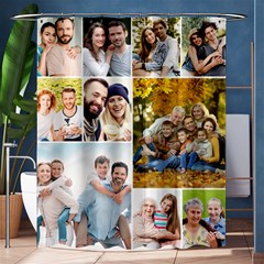 Personalized 10 Photo Family Shower Curtain