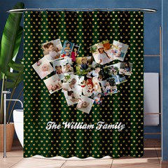 Personalized Heart Shape Family Name Shower Curtain