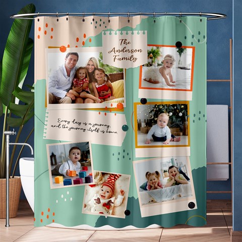 Personalized Collage Photo Name Shower Curtain By Joe 60 x72  Curtain