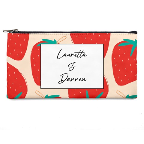 Personalized Fruit Pattern Name Pencil Case By Katy Front