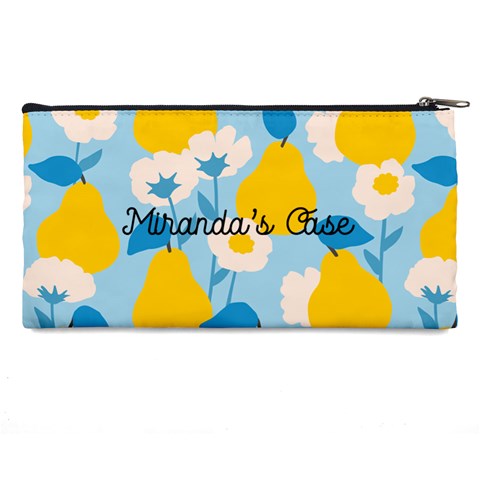 Personalized Fruit Flower Pattern Name Pencil Case By Katy Back