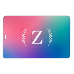 Personalized Initial Name Card Style Usb Flash Drive