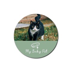 Personalized Pets Photo Rubber Coaster (round)