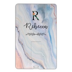 Personalized Initial Name Card Style Usb Flash Drive
