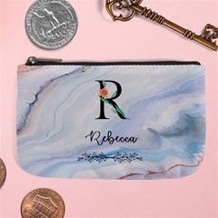 Personalized Initial Name Large Coin Purse