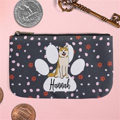 Personalized Pet Illustration Large Coin Purse