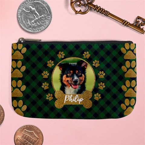 Personalized Pet Name Any Text Photo Large Coin Purse By Joe Front