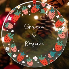Personalized Name Starry berry Frame UV Print Acrylic Ornament Round Personalized Name Starry berry Frame UV Print Acrylic Ornament Round