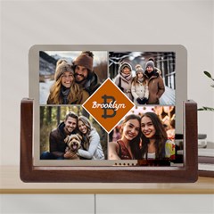 Personalized Initial Name Any Text Photo Acrylic Uv Print 8  Tabletop Frame