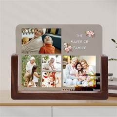 Personalized 5photo Family Name Any Text Acrylic Uv Print 8  Tabletop Frame