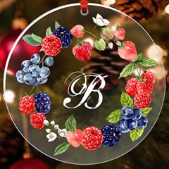 Personalized Name Fruit Berry Frame UV Print Acrylic Ornament Round Personalized Name Fruit Berry Frame UV Print Acrylic Ornament Round