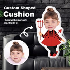 Personalized Photo in Devil Cartoon Style Custom Shaped Cushion - Cut To Shape Cushion Case Personalized Photo in Devil Cartoon Style Custom Shaped Cushion - Cut To Shape Cushion Case