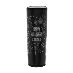 Personalized Halloween Name Any Text Stainless Steel Travel Tumbler
