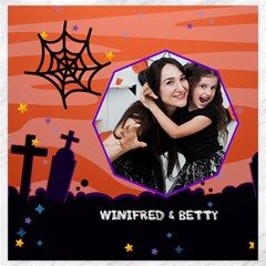 Personalized Photo Halloween Cemetery Canvas