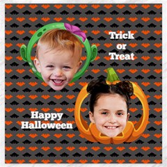 Personalized Photo Bat Pattern With Monster Canvas