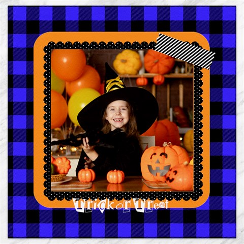 Personalized Photo Halloween Lace Frame Canvas By Katy 19 x19.27  Canvas - 1