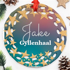 Personalized Our First Christmas Together Photo Name Any Text Round Filigree Ornament - Round Filigree Ornament (Two Sides) Personalized Our First Christmas Together Photo Name Any Text Round Filigree Ornament - Round Filigree Ornament (Two Sides)