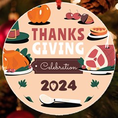 Personalized Thanksgiving UV Print Round Ornament - UV Print Acrylic Ornament Round