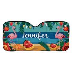 Personalized Name Any Text Holiday Flamingo Car Windshield Sunshade Personalized Name Any Text Holiday Flamingo Car Windshield Sunshade