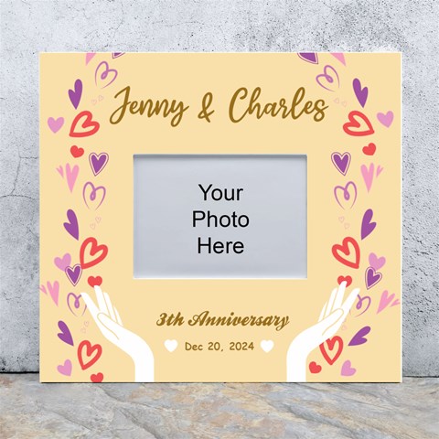 Personalized Heart Love Couple Name Any Text Wall Photo Frame By Joe Front