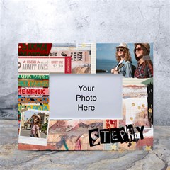 Personalized Life Adventure Style Travel Collage Photo Name Tabletop Photo Frame