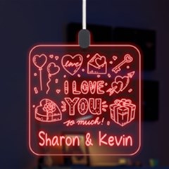 Personalized I Love You So Much Valentine Day Names Any Text Led Acrylic Ornament