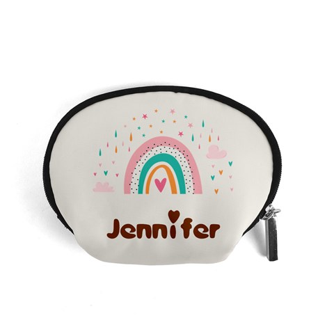 Personalized Rainbow Name Any Text Accessory Pouch (small) By Joe Front