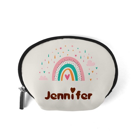 Personalized Rainbow Name Any Text Accessory Pouch (small) By Joe Back