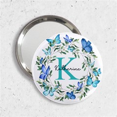 Personalized Name Any Text Butterfly Frame Handbag Mirror