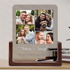 Personalized 4 Photo Name Any Text Couple Valentine Day