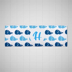 Whale Pattern Monogram - 39 X13 Super Absorbent Bath Towel Whale Pattern Monogram - 39 X13 Super Absorbent Bath Towel