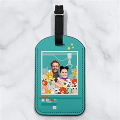 Personalized Photo Crane Machine - Nappa Leather Luggage Tag Rectangle Personalized Photo Crane Machine - Nappa Leather Luggage Tag Rectangle
